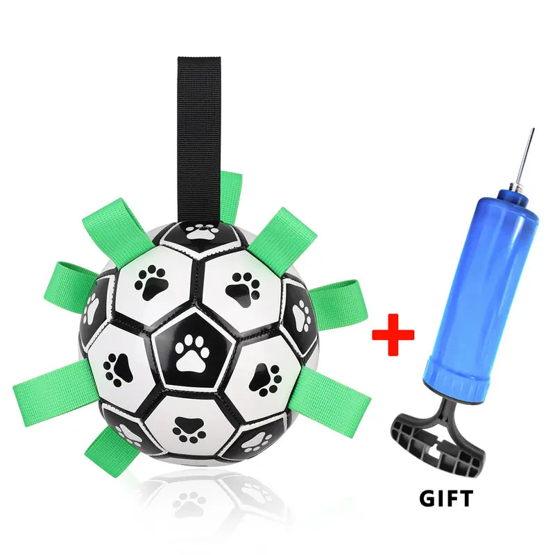 Kimpets Dog Interactive Football Toys Children Soccer Dog Outdoor Training Balls Dog Sporty Bite Chew Teething Ball Pet Supplies