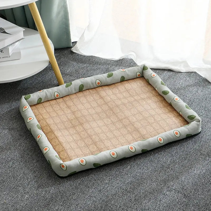 Cat Nest Summer Linen Mat Mat Cooling Summer Kennel Cat Nest Rattan Mat Square Cool Nest Cool Bed