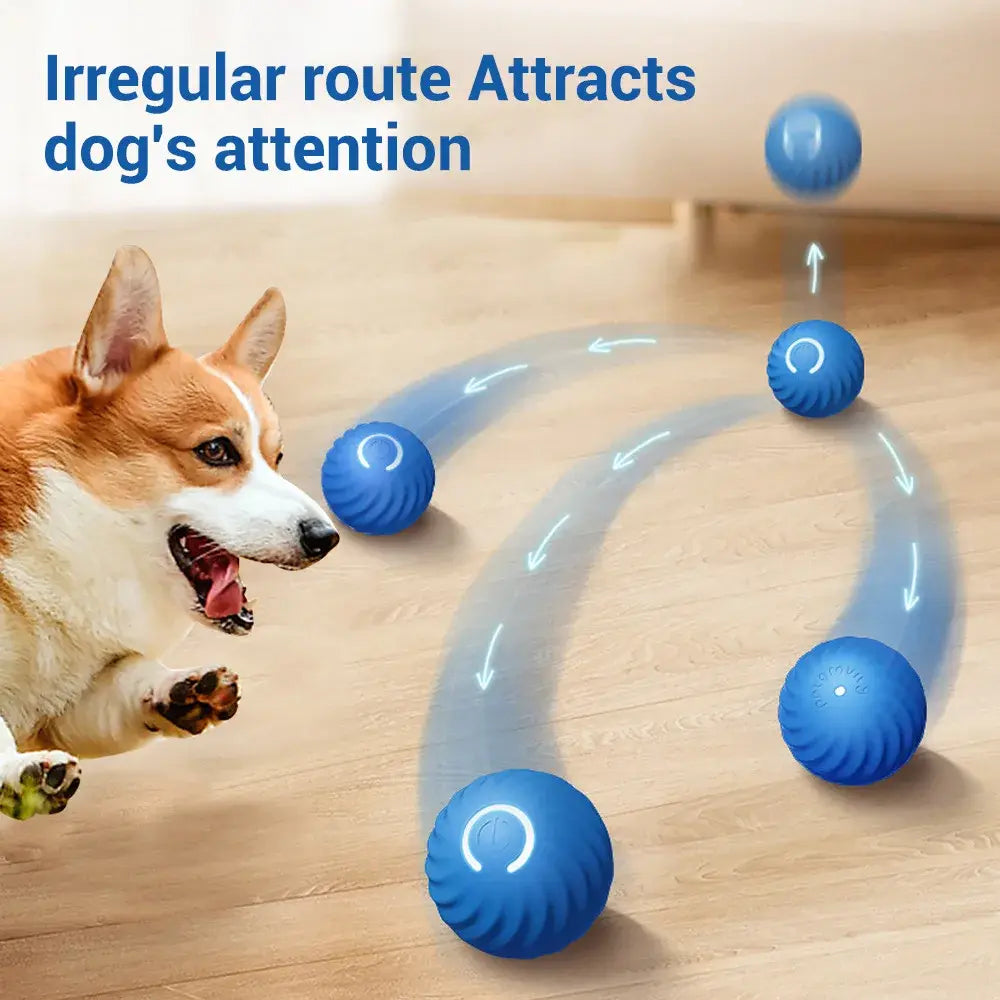 Smart Dog Toy Ball Automatic Moving Bouncing Rolling Ball for Small Medium Dog Cat Toy USB Rechargeable Dog Ball Rubber New