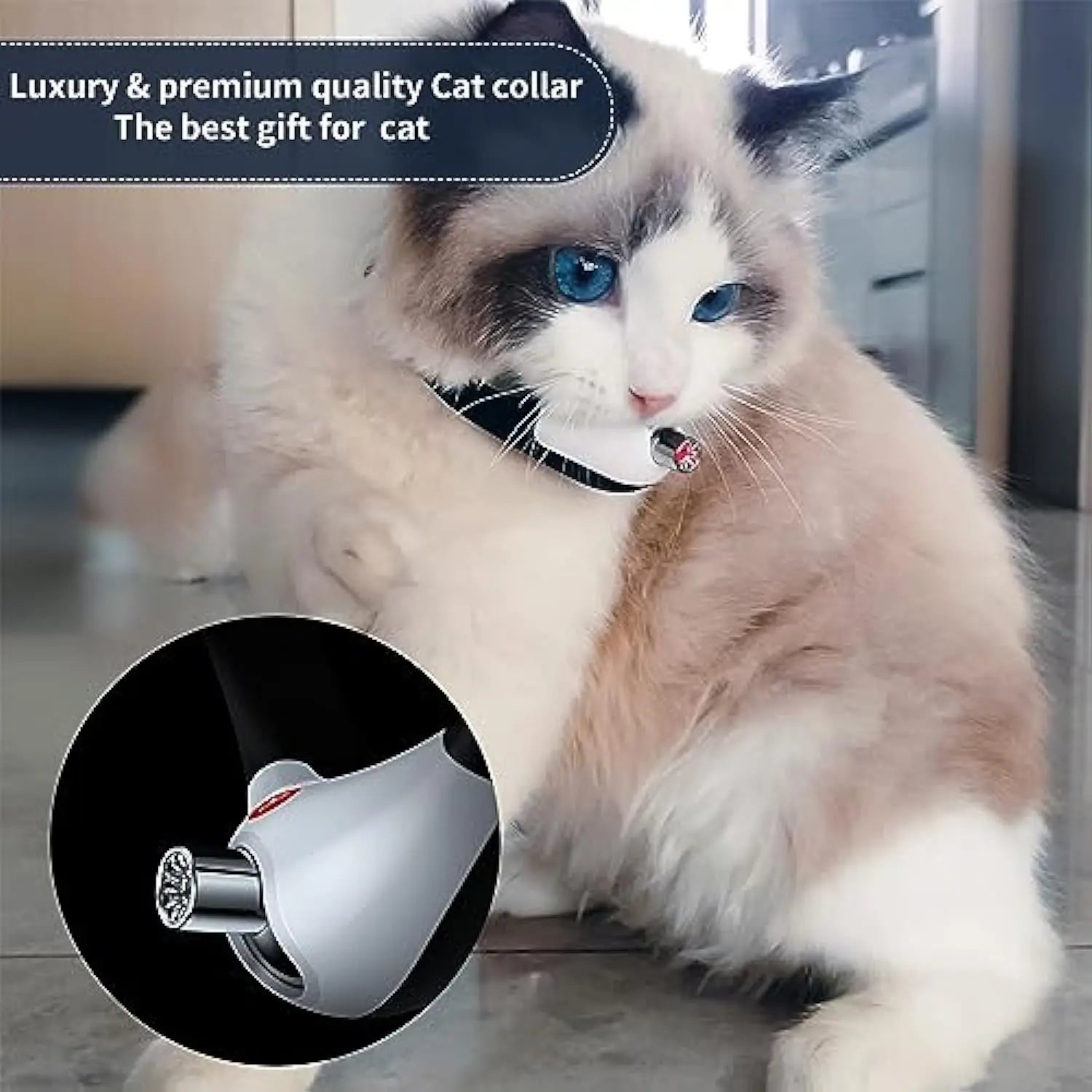 Cat Laser Collar Toy - Automatic Cat Laser Toy, Cat Interactive Toy, Electric Electronic Moving Stimulating Exercise Rechargeable Smart Cat Collar Lase